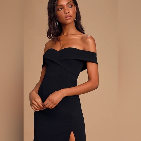 Lulus Song of Love Black Off-the-Shoulder Maxi Dress - Picture 2 of 15